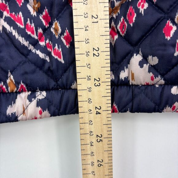 Y2K Roxy quilted jacket S Ikat mixed print boho blue pink full zip Patchwork - Picture 9 of 14